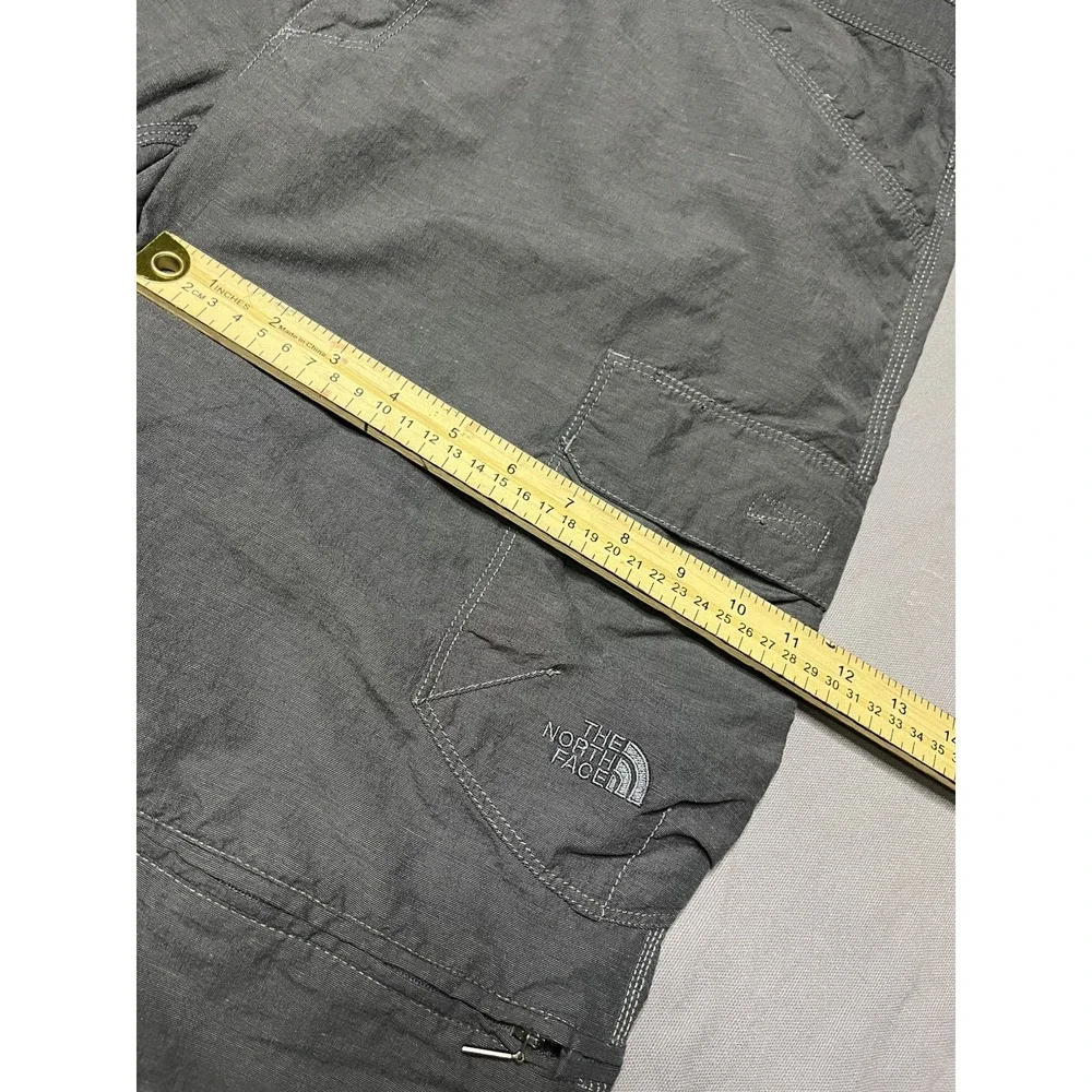 North Face Cargo Zip Off Convertible Pants Shorts Mens L OD Green Hiking (38x28)